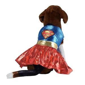 Rubie's Supergirl Dog Costume - Blue, Red, and Gold, Small